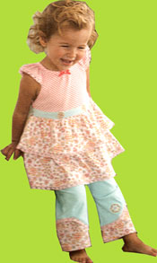 rabbit moon dulcet short dress and blue pant