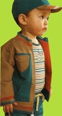 rabbit moon canvas/french terry baseball jacket