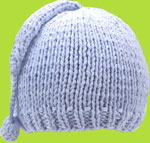 Light Blue Elf Hat with Pom Pon 