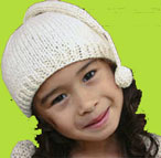 Natural Elf Hat with Pom Pon