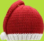 Red and White Elf Hat with Pom Pon