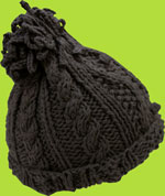 2 H Hand Knits Charcoal Grey Cable Knit Children's Hat