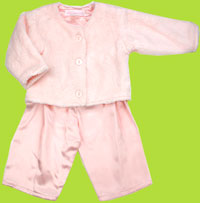 Bebemonde Pink Chenille and Satin outfit
