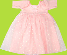 Bebemonde Sparkly Pink S/S Lap Shoulder Dress