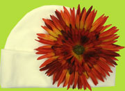 Blossom Babies Natural Baby Hat w/Fall Flower