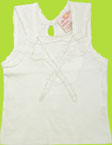 CR Kids White Eyelet Trimmed Cotton Tank Top