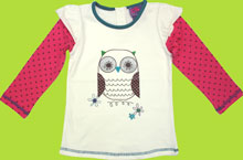Girls Cotton Tunic with Owl Screen