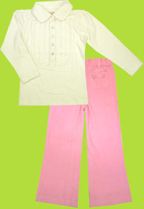 CR KIDS Children's Cream Ruffle Shirt