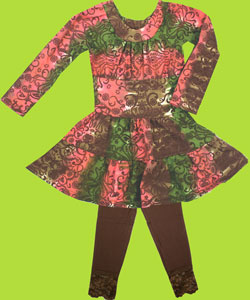 CR Kids Henna Inspired Tiered Children's Dress