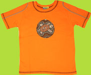 CR Kids Plaid Fish Hibiscus Turtle Orange T-shirt