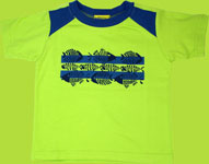 CR Kids Plaid Fish Skeleton Fish Lime T-shirt for Toddlers