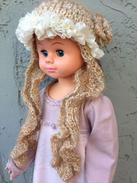 Mohair Photo Prop Hand Knit Baby Hat