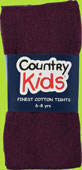 Country Kids Aubergine Luxury Cotton Warm Winter Tights for kids