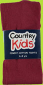 Country Kids Burgundy Luxury Cotton Warm Winter Tights 