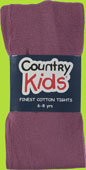 Country Kids Soft Aubergine Luxury Cotton Warm Winter Tights for girls 