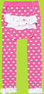 Country Kids Bubblegum Ruffle Dot Capri Tights 