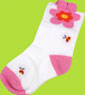 Country Kids White 3-D Magic Posy Socks 