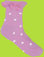 Country Kids Lilac Ruffle Dot Socks
