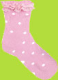 Country Kids Pink Ruffle Dot Socks