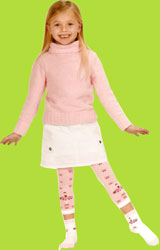 Country Kids Pink Ballerina Footless Tights