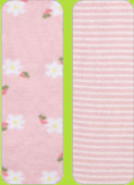 Country Kids Pink Stripe/Pretty Petal Tights 2 Pack