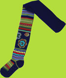 Country Kids Navy 3D Kaleidoscope Children's Tights 