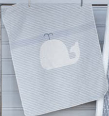 David Fussenegger Grey Whale Thin Stripes Cotton Flannel Blanket