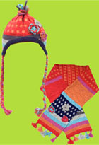 Deux par deux Magic Circus Hat and Scarf Set 