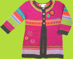 deux par deux Eclat de Petits Pois Long cardigan