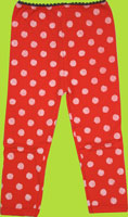 Deux par deux Fana de Chocolat Red Dotted Leggings