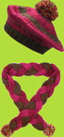 deux par deux Far Far Away Knit Scarf/ Beret Set