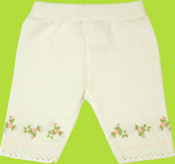 Hartstrings Giddy Up Off White Sweater Pants with Crochet Trim