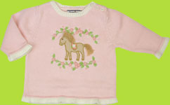 Hartstrings Giddy Up Pink Pullover Sweater