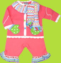 Hartstrings "Baby it's cold" Cotton Sweater and Watermelon Pants