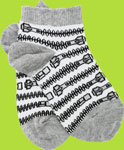 Kids Grey Zipper Socks