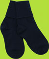 Jefferies Socks Navy ORGANIC Turn Cuff Socks