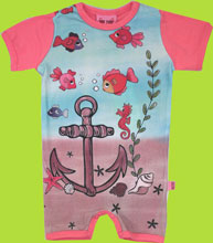 Me Too Ide Baby Pink Sea Floor Romper