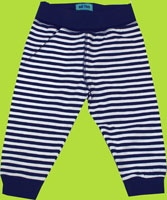 Me Too Navy/White Stripe Cotton Knit Pant