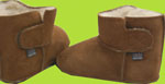 Melton Brown Lamb Fur Booties 