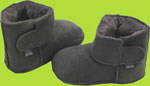 Melton Grey Lamb Fur Booties 