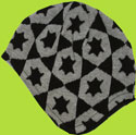Melton Black/Grey Fleece Lined Cotton Children's Hat w/Stars