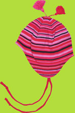 Pink Multistripe Children's Winter Hat