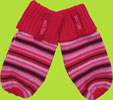 Pink Multistripe Knit Mittens for Babies and Children