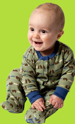 New Jammies Organic Cotton Baby Pajamas - Fishing Bears Footie 