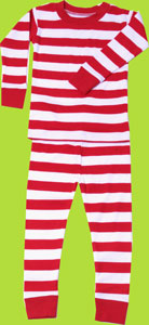New Jammies Red/White Stripe Organic Cotton Children's Pajamas
