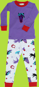 New Jammies Wild Stallions Organic Cotton Girls PJ