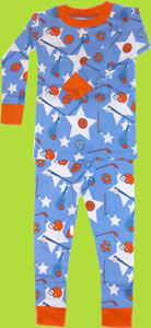 New Jammies Organic Cotton Children's Pajamas - Multi Sports Boys PJs 