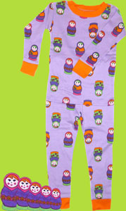 New Jammies Organic Cotton Matryoshka Dolls Girls Pajamas 