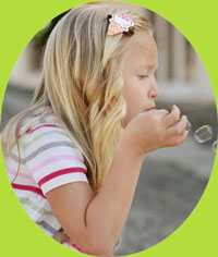 Scotia Sweet Celebrations Ice Cream on Pinch Hair Clip for toddlers and girls  on model