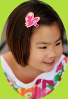 No Slippy Hair Clippy Shocking Pink Karielle Heart Clip w/buttons